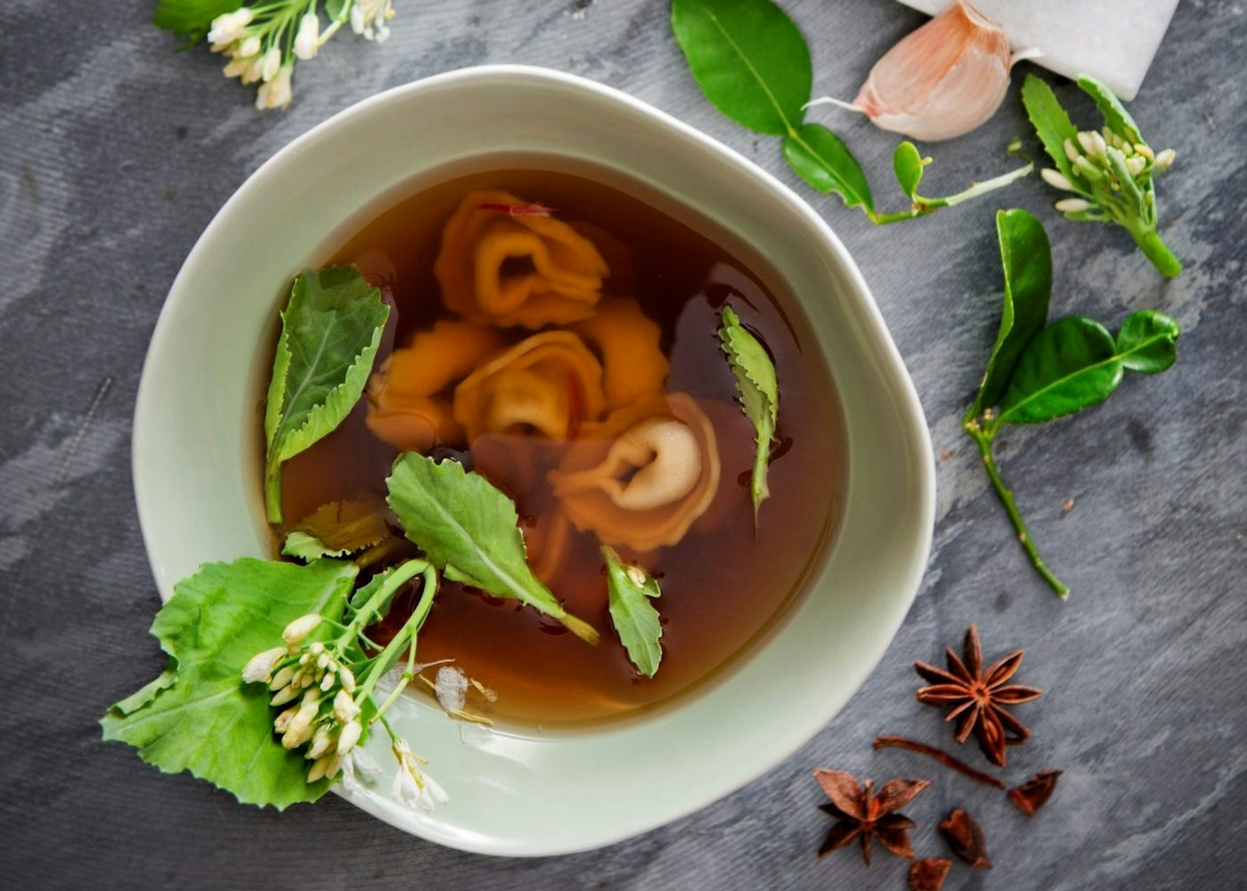 » Asian Broth with Beef Dumplings