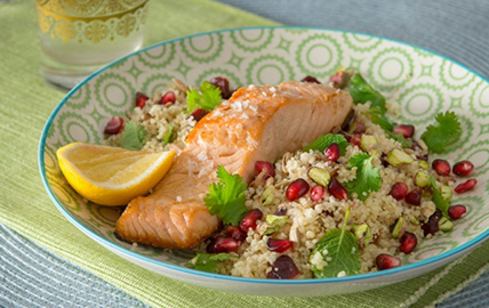 » Pan Fried Crispy Skin Salmon with CousCous