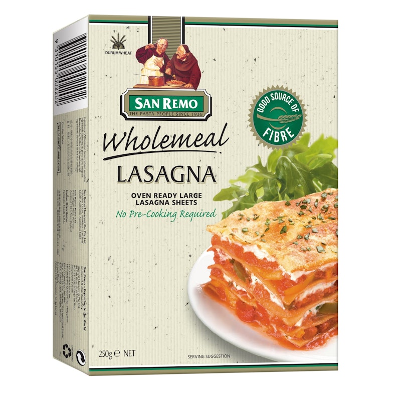 Wholemeal Instant Large Lasagna - San Remo