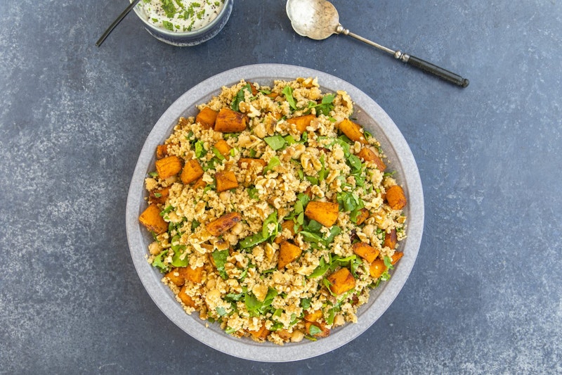 » Wholemeal CousCous with Pumpkin, Chickpeas & Walnuts