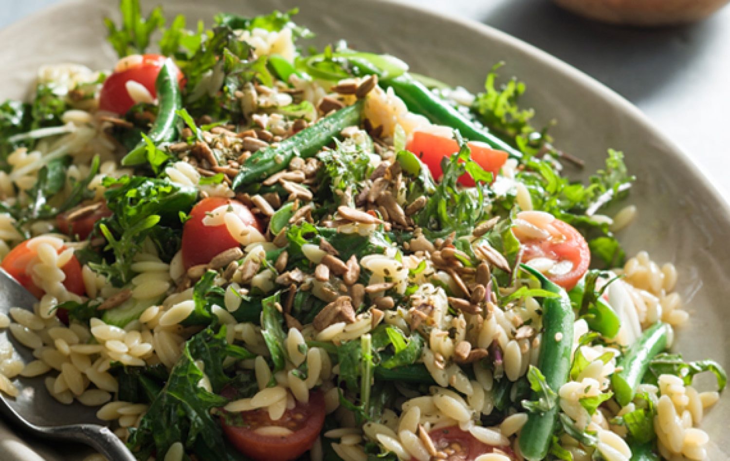 Kale, bean &amp; risoni salad - San Remo