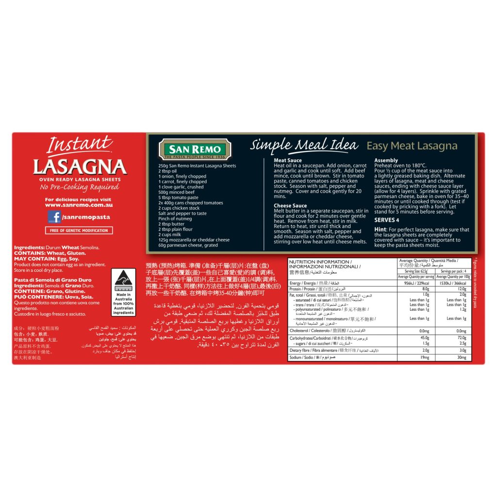 Instant lasagna recipe deals
