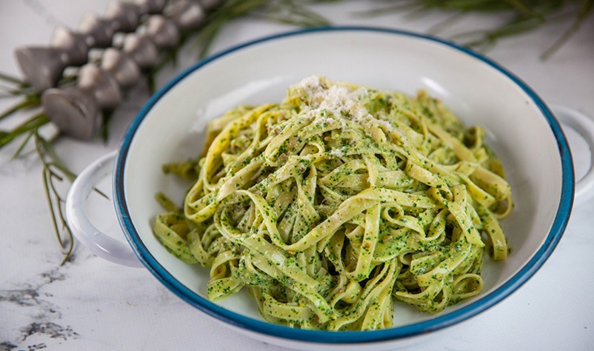 Creamy Kale Pesto with Egg Fettuccine - San Remo