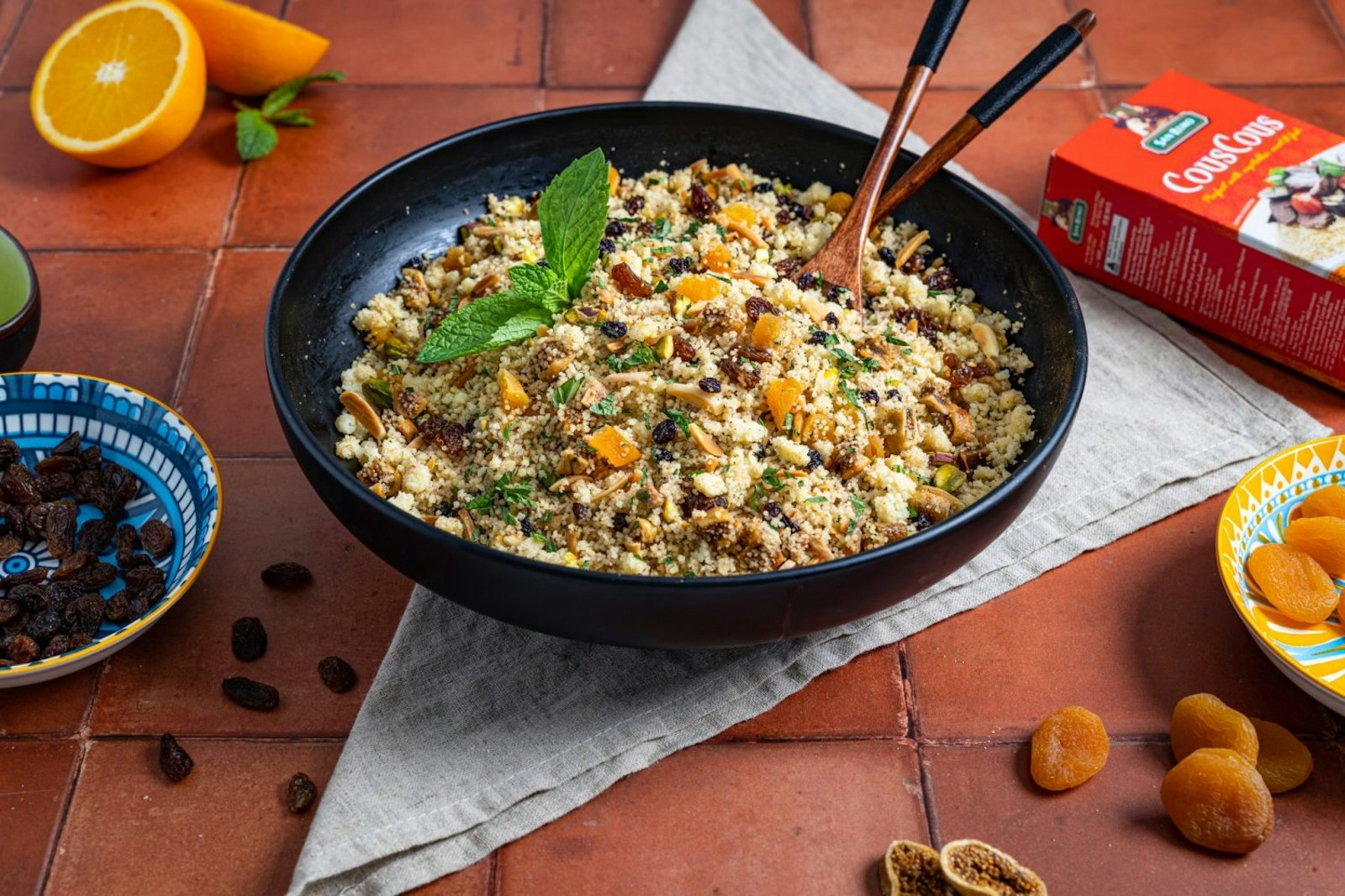 » Moroccan CousCous with Dried Fruit and Nuts