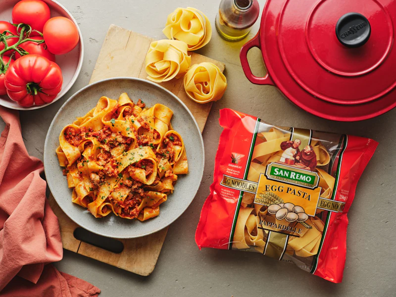 Pappardelle with Sausage Ragu - San Remo